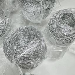 Fio De Prata De Metal Artesanal Ouro exclusivo Lã de prata Fio metálico de algodão Fio de crochê meada, Saco de brilho, Bola 200g - Image 1