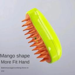 Escova elétrica do vapor para gatos, pente macio do silicone, removedor do cabelo, pente do animal de estimação, gatinho, acessórios, produtos de beleza, bebê, suprimentos - Image 3