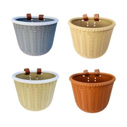Cesta de bicicleta retro com alças para crianças, armazenamento de bicicletas, acessórios infantis, acampamento ao ar livre, ciclismo, equitação - Image 2