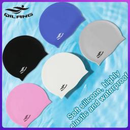 Elástico colorido tampão de natação, impermeável, proteger as orelhas, cabelo longo piscina chapéu, Ultrathin banho Caps, atacado, Dropship - Image 1