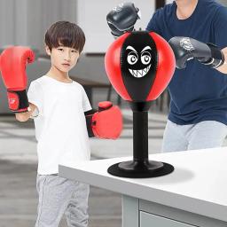 Bola de boxe com base de ventosa, alívio do estresse, conjunto de espuma de mola de perfuração fácil instalação inflável para equipamentos de fitness - Image 2