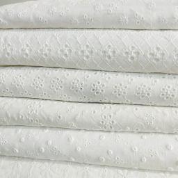 Bordado renda 100% algodão tecido solúvel em água oco pequena flor para costurar vestido roupas diy artesanato artesanal por meio quintal - Image 1