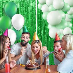 Alumínio Foil Photo Backdrop, Cortina De Franja, Birthday Party Streamers, Decorações De Festa Vermelha, 6.5ft, 1Pc Set - Image 4