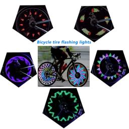 Bicicleta led neon roda falou luz à prova dwaterproof água colorido bicicletas jantes luz de advertência segurança pneu flash luzes ciclismo lâmpada - Image 1
