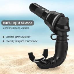 Snorkel macio dobrável do mergulho do silicone com caixa do armazenamento, respiração fácil, Portable, molhado, mergulhador, Freediving, Spearfishing, natação - Image 4