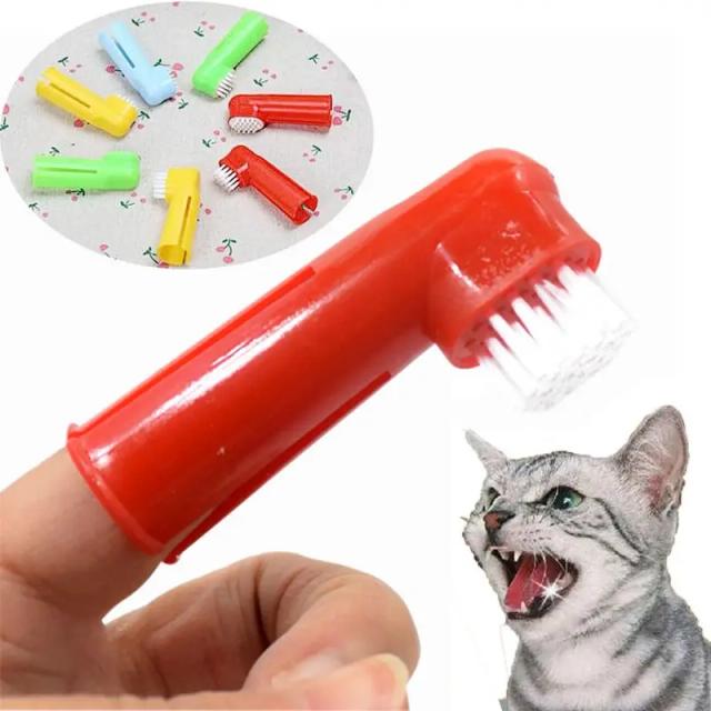 Escova de Dentes Segura e Reutilizável para Cães e Gatos - Higiene Pet Eficiente e Não Tóxica