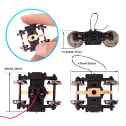 Trem Ferroviário Bogie Montagem DIY Chassis, Acessórios Integrados, Metal e Brinquedos De Plástico, Modelo Refit Acessórios, HO Escala, 1:87 - Image 2