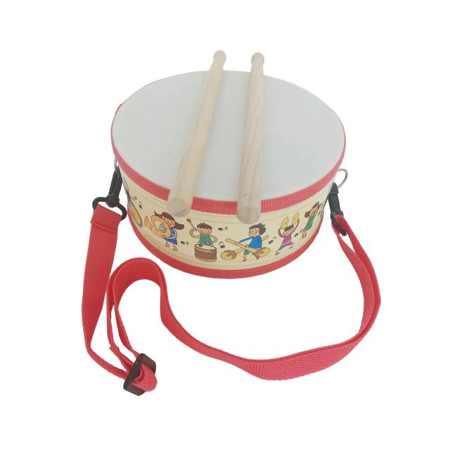Conjunto de Tambor Educacional com 2 Baquetas para Desenvolvimento Sensorial e Coordenação Mão-Olho em Crianças