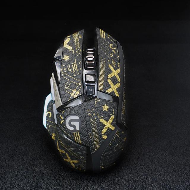 Fita Antiderrapante Adesiva para Mouse G502 - Design Artesanal em Pele de Lagarto, Ideal para Skate e Controle de Suor, 1 Peça