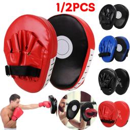 Curvo Boxe Mão Alvo para Treinamento de Artes Marciais, PU Couro, Punching Mitts, Respirável Kickboxing Pads - Image 1