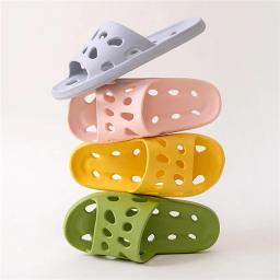 Chinelos de queijo antiderrapante para banheiro, Praia com vazamento de água Flip Flop, Sapatos aquáticos de piscina, Casa, Queijo, Peso leve - Image 3