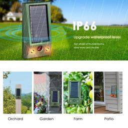 Ultrasonic Electric Bird Repeller, Defesa Solar, Repelente Infravermelho, Rato, Pombo, Assustador, Rato, Gato, Cão, Águia, Anti Birds - Image 5