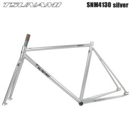 Tsunami snm4130 700c conjunto de quadros de bicicleta de engrenagem fixa 50/52/55cm pista de corrida de aço cromado fixie quadro de bicicleta peças de bicicleta de alta qualidade - Image 2