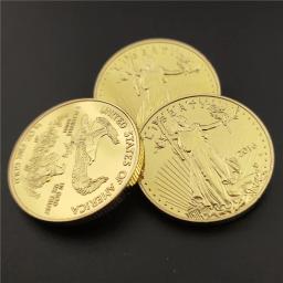Moedas colecionáveis de ouro fino de 1/2 oz, estátua unida da américa, liberdade, desafio, moeda, presente de ano novo, coleção requintada 2021/2016 - Image 5