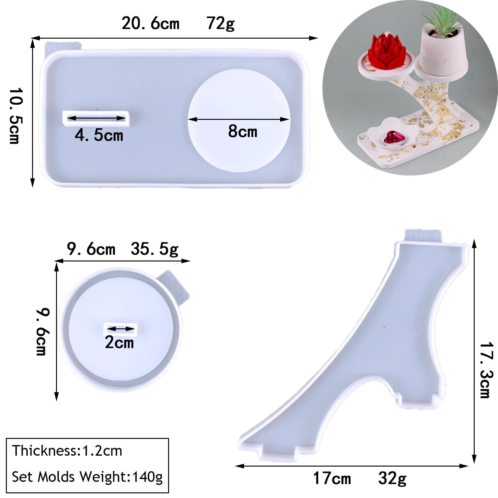 Criativo Molde de Silicone para Gesso Castiçal, DIY Handmade Concreto, Resina Epóxi, Jóias Armazenamento Display Stand, Artesanato Fazendo Moldes - Image 1