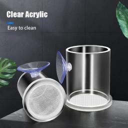 Claro arcylic aquário alimentador de peixes anti-deriva camarão ovo peixe comida alimentação anel betta tanque de peixes copo de alimentação acessórios de aquário - Image 1