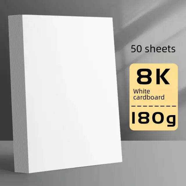Papel Cartão A4 Preto e Branco para Desenho DIY e Pintura Artística - Suprimentos Essenciais para Artesanato e Presentes Criativos