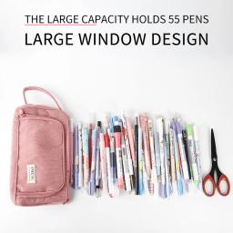 Multi camada grande capacidade lápis caso caneta suprimentos de armazenamento caixa de caneta kawaii bonito lápis casos sacos material escolar estacionário - Image 5