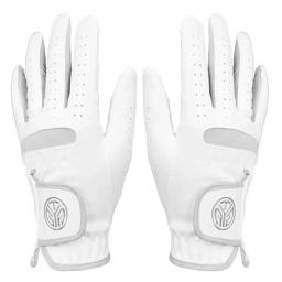 1 pçs masculino mão esquerda luva de golfe mão direita micro fibra macia respirável luvas de golfe dos homens cor branca - Image 4