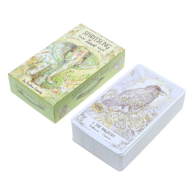 Tarot Spiritsong: Cartas de Adivinhação e Entretenimento em Jogo de Tabuleiro com 78 Cartas por Caixa e Suporte a Atacado