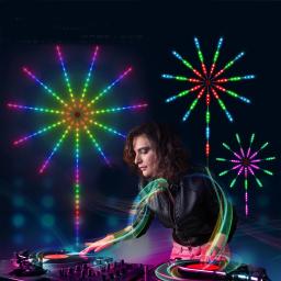 Luz de fogos de artifício led rgb-bluetooth inteligente led barra de luz noturna controle app sincronização música quarto tv barra de parede decoração da festa de natal - Image 6