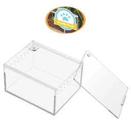 Acrílico Rastejando Pet Box Terrário para Répteis, Canil, Lagarto, Tartaruga, Aquários, Climbing Feeding Container - Image 5