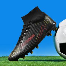 Chuteiras de treinamento profissional para homens, sapatos de futebol, botas de futebol ao ar livre, turf futsal, grama de fósforo antiderrapante, respirável, unissex - Image 2