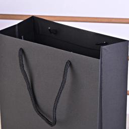 1pc alta qualidade preto tote saco de loja de roupas saco de presente requintado saco de compras suprimentos vários tamanhos disponíveis saco de papel - Image 5