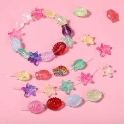 20 pçs forma mista contas de vidro cristal oceano série estrela do mar concha peixe charme pingente para fazer jóias diy colar acessórios - Image 2