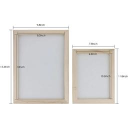 Moldura De Fabricação De Papel De Madeira, Moldura De Impressão De Tela, Artesanato De Papel DIY, Artesanato De Flores Secas, 2 Tamanho, 4 Pacote - Image 5