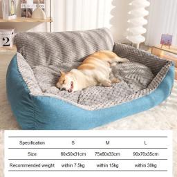 Esteira confortável de dormir de inverno quente, Sofá macio para gatos, Cães pequenos e médios, Cama aconchegante para cachorros - Image 6