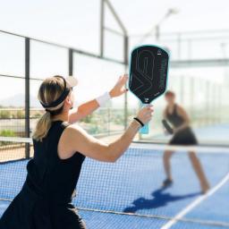 T700 fibra de carbono pickleball paddle imprensa térmica integrada USAPA certificada gem azul caixa de presente conjunto para iniciantes/avançados - Image 5