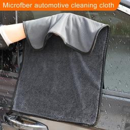 Toalha de lavagem de carro de microfibra de alta qualidade engrossar pelúcia dupla face detalhando carro casa cozinha pano de limpeza trapos super absorventes - Image 4