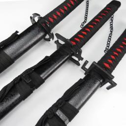 Bleach Anime Katana Espada, Kurosaki Ichigo, Lâmina de Madeira Preta, Zangetsu, Decorativo Cosplay Arma Adereços, Animação Popular, Alta Qualidade - Image 2