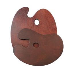 Paleta de madeira oval quadrado multi-especificação paleta de pintura a óleo engrossado 5mm adulto pintados à mão da arte da placa suprimentos - Image 5