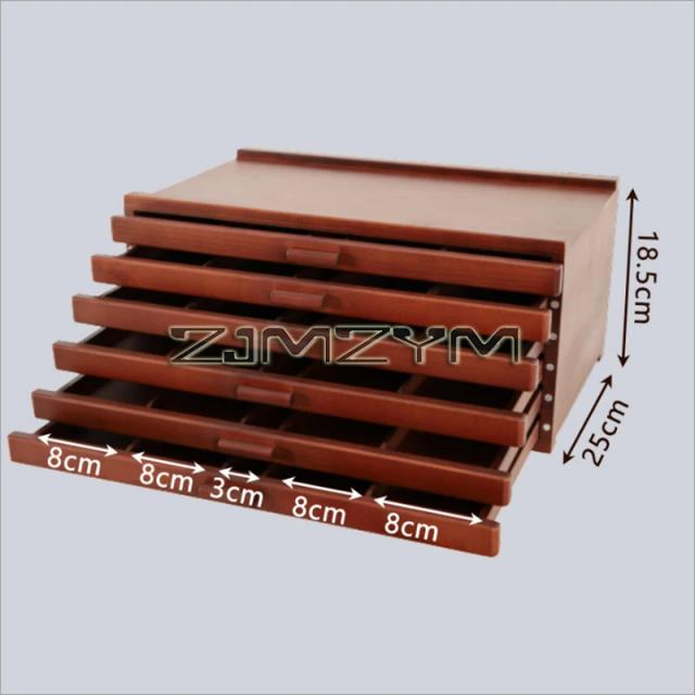 Caixa de Armazenamento Artística em Madeira com 3 e 6 Camadas para Lápis, Canetas, Pastéis e Marcadores - Ideal para Estudantes e Ferramentas de Pintura