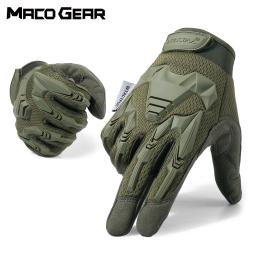 Luvas táticas camo touch screen para homens, luva de ciclismo, esportes, escalada, paintball, tiro, caça, equitação, esqui, luvas de dedo inteiro - Image 1