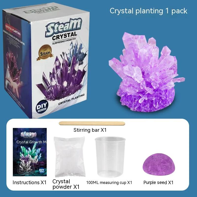 DIY Set Experiência Científica, Brinquedo Tecnologia, Plantação Cristal, Comunicação Pai-Filho, Princípios de Cristalização Química, Diversão - Image 1