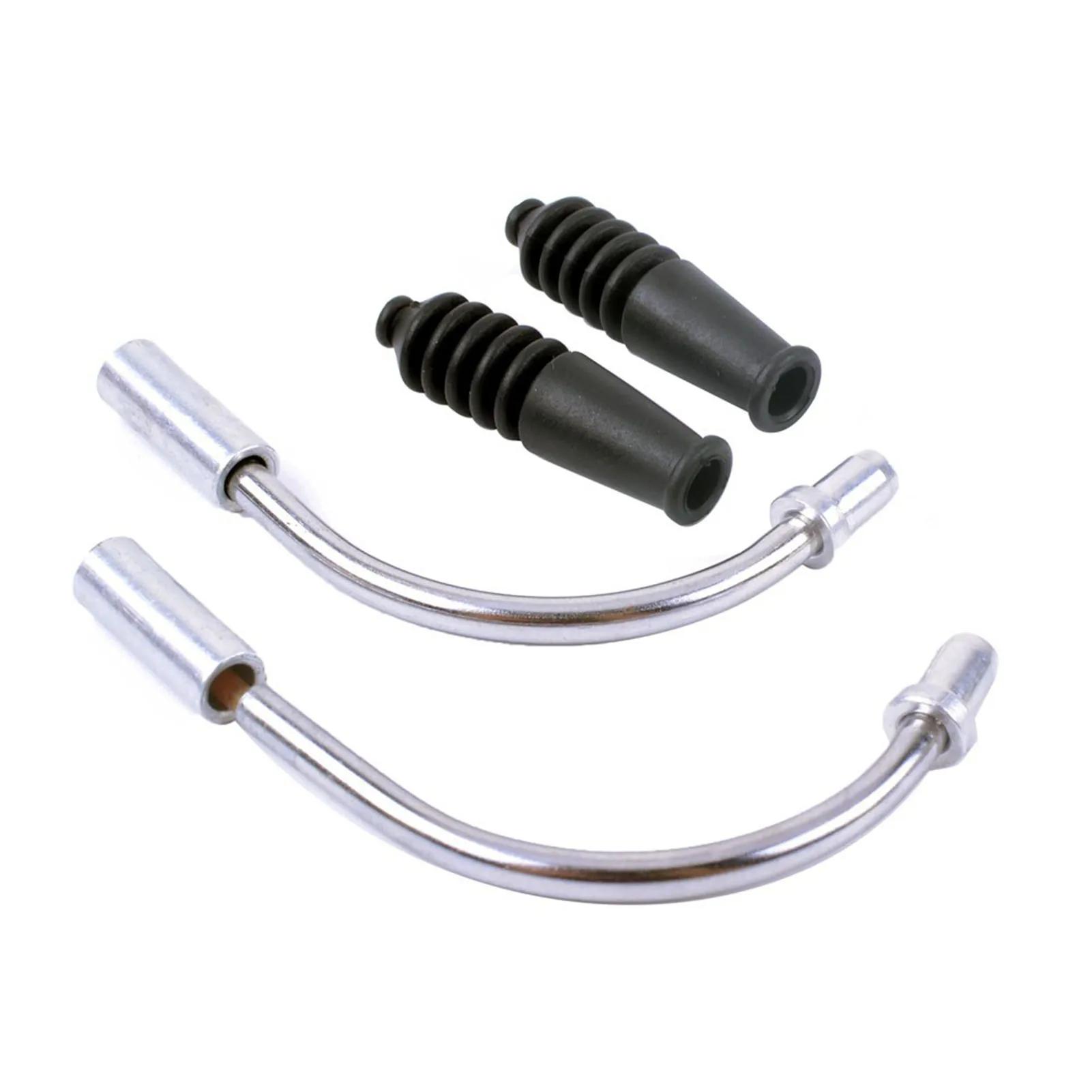 Macarrão de freio em v para bicicleta, tubo curvo, guia de cabo, mangas de cabeça de borracha, mangueira de freio, peças de bicicleta, acessório, extremidades de alumínio, mountain bike - Image 1