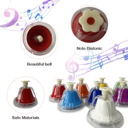 Colorido Metal Sinos De Mão, Instrumento De Percussão De Mesa, Música Do Arco-íris, Bordas Suaves, Presente De Aniversário De Férias, 8 Notas - Image 5