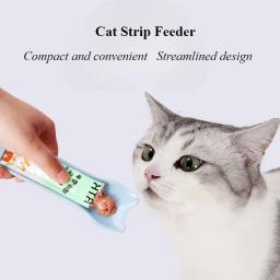 Alimentador de tiras para gato e cachorro, sem espremedor de mãos sujas, colher de alimentação para animais, purê de carne, novo, 1pc - Image 1