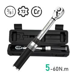 Chave de torque de 3/8 "5-60N.m Chave de torque de unidade quadrada 1/4" Chave de torque pro 5-25N.m Ferramenta profissional de reparo automotivo de bicicleta - Image 1