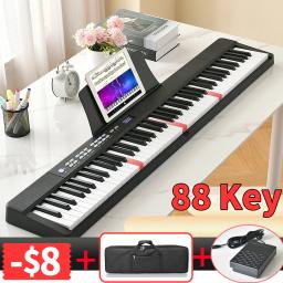 Piano dobrável teclado musical, 88 teclas, Instrumento sintetizador profissional, Órgão eletrônico dobrável digital para adultos e crianças - Image 3