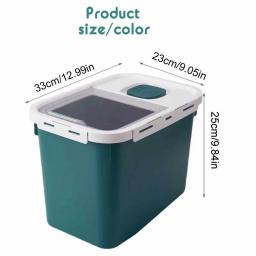 Recipiente de armazenamento de alimentos para animais de estimação tratar arroz bin armazenamento de alimentos secos à prova de umidade gato filhote de cachorro comida bin com tampa de bloqueio frascos para animais de estimação - Image 6