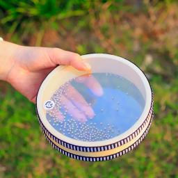M MBAT-Transparent Tambourine Ocean Wave Bead Drum, Handheld Tambor Orff, instrumento de percussão, mão infantil Drum, 6" - Image 1