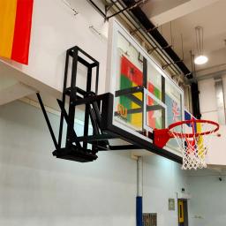Basquete ajustável Hoop Stands, cesta com encosto, montagem na parede exterior, 72 pol, 60 pol - Image 3