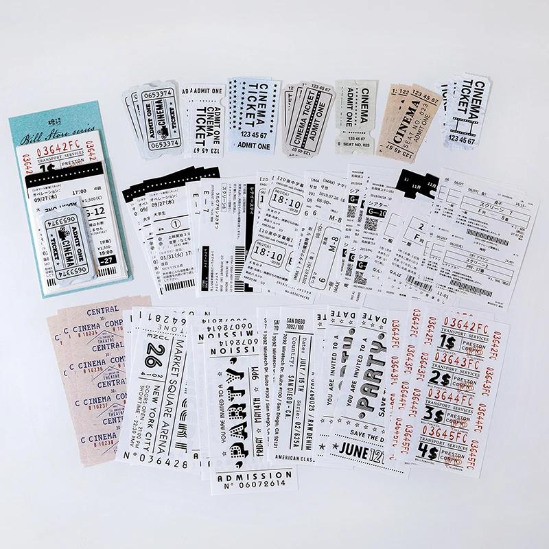 60 unidades/pacote Ticket Estilo Craft Paper Decor Junk Journal Papelaria Criativa DIY Scrapbooking Material Do Vintage Conjunto De Papel - Image 1