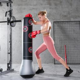 Saco de boxe inflável para adultos e crianças, material durável de PVC, saco Kickboxing, autônomo com salto instantâneo - Image 5