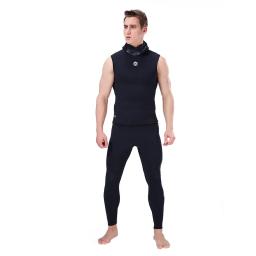 Tanque de Mergulho Quente com Headcover, Roupas de Surf Sem Mangas, Split Diving Suit Vest, 3mm com capuz - Image 5