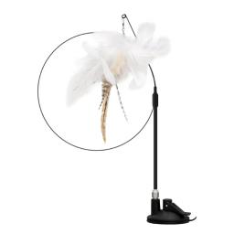 Handfree pássaro/pena gato varinha com sino poderoso ventosa brinquedos interativos para gatos gatinho caça exercício pet produtos - Image 6
